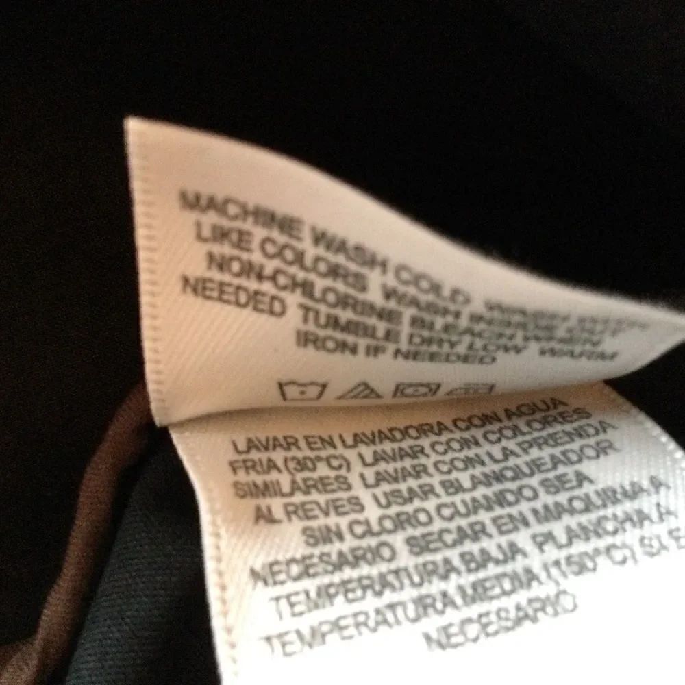 NWOT. Black Polished Cotton Liz Claiborne Sz.  12 - Picture 8 of 10